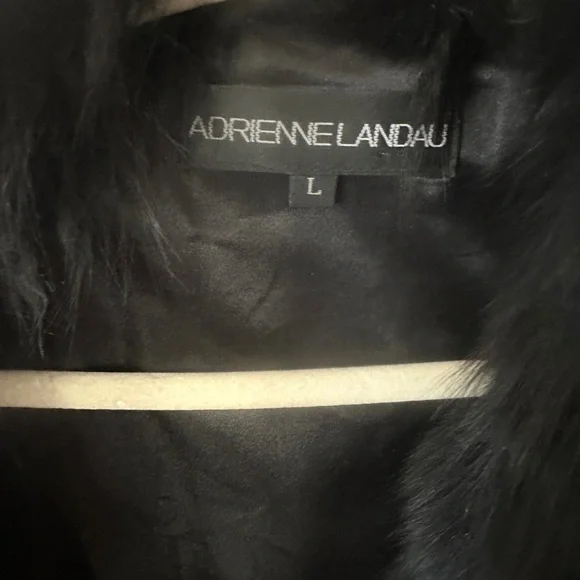 Adrienne Landau Fox Black Furn Vest